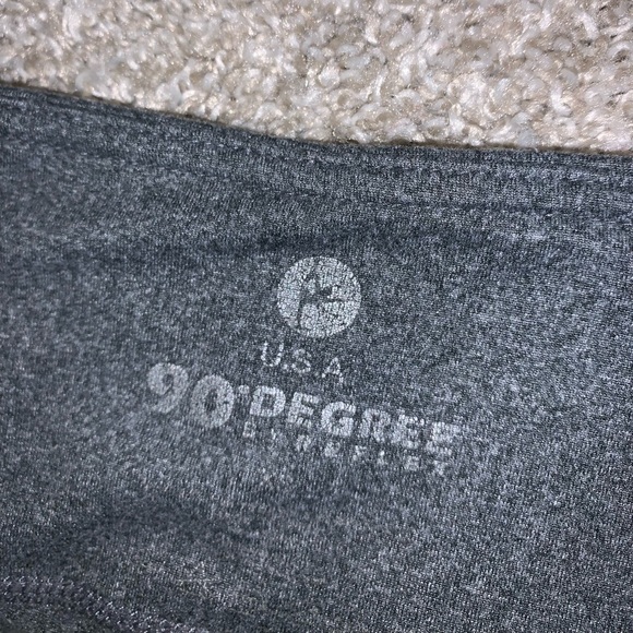 90 Degree by Reflex Gray & Yellow leggings sz XS - Picture 6 of 10